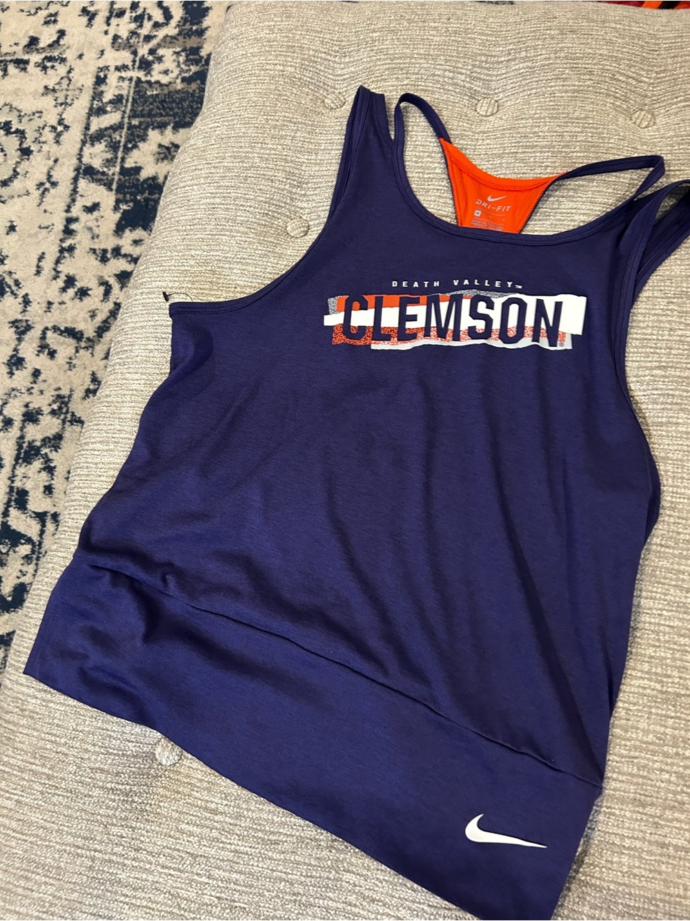 Clemson Tigers, Death Valley, Nike Dri-FIT, College Athletics, Workout Tank. - Picture 2 of 2